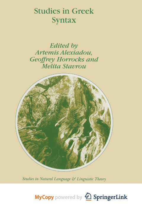 Buch Studies in Greek Syntax A. Alexiadou