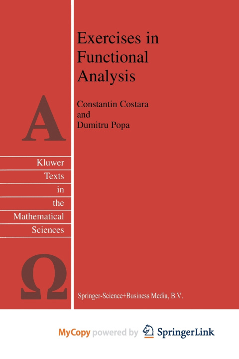 Knjiga Exercises in Functional Analysis Costara C. Costara