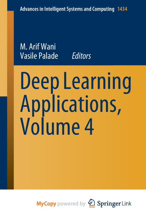 Boek Deep Learning Applications, Volume 4 M. Arif Wani