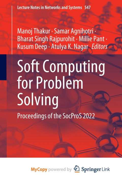Book Soft Computing for Problem Solving Manoj Thakur