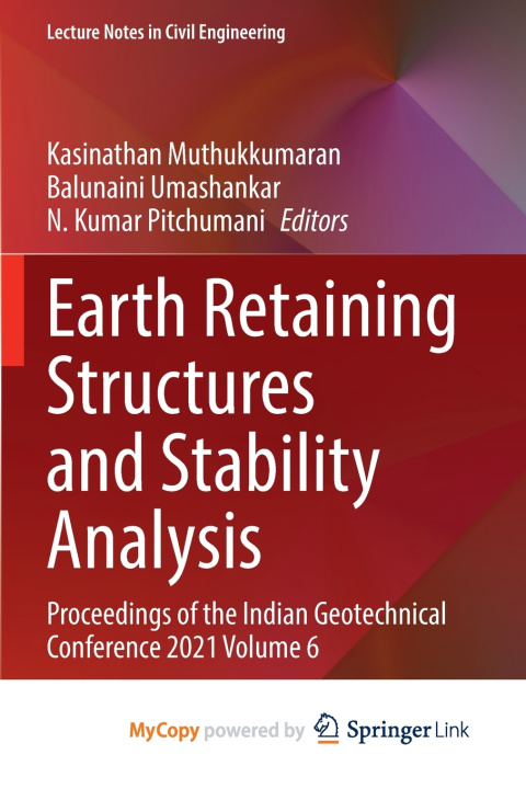 Kniha Earth Retaining Structures and Stability Analysis Kasinathan Muthukkumaran