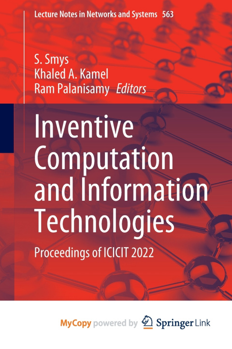 Book Inventive Computation and Information Technologies S. Smys