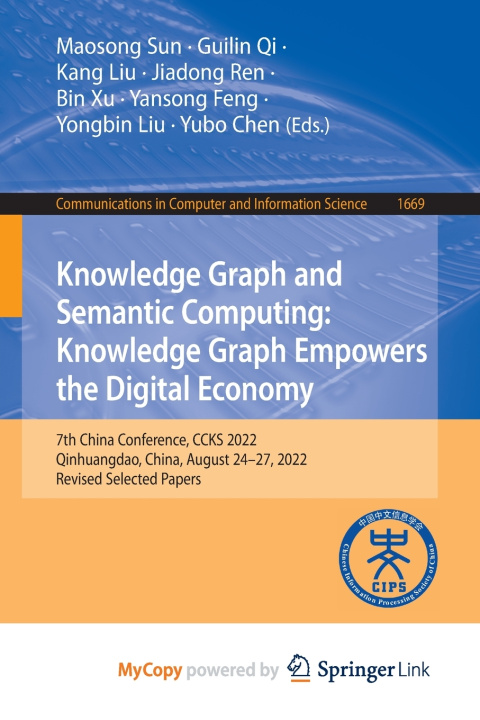 Book Knowledge Graph and Semantic Computing Maosong Sun