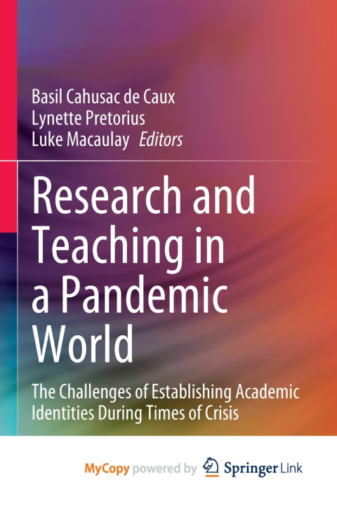 Kniha Research and Teaching in a Pandemic World Basil Cahusac de Caux