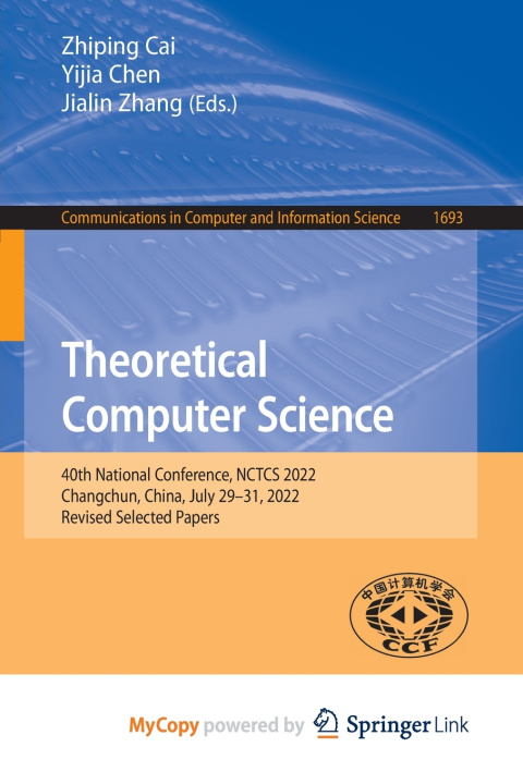 Book Theoretical Computer Science Zhiping Cai