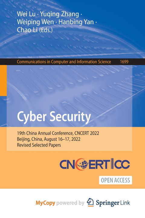 Book Cyber Security Wei Lu