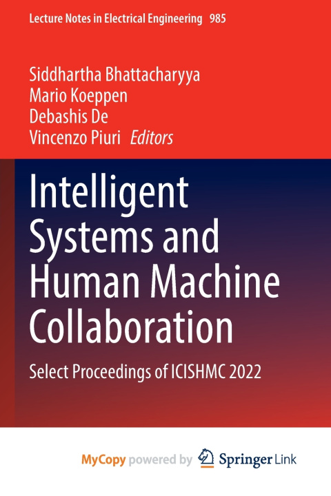 Boek Intelligent Systems and Human Machine Collaboration Siddhartha Bhattacharyya