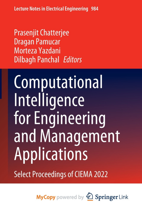 Book Computational Intelligence for Engineering and Management Applications Prasenjit Chatterjee