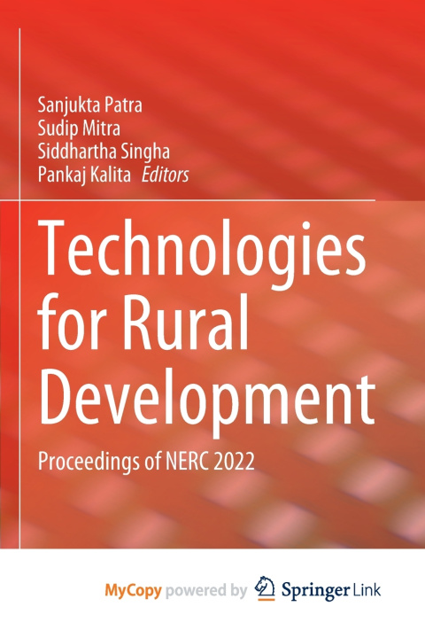 Knjiga Technologies for Rural Development Sanjukta Patra