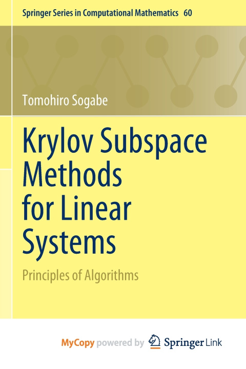 Knjiga Krylov Subspace Methods for Linear Systems Sogabe Tomohiro Sogabe