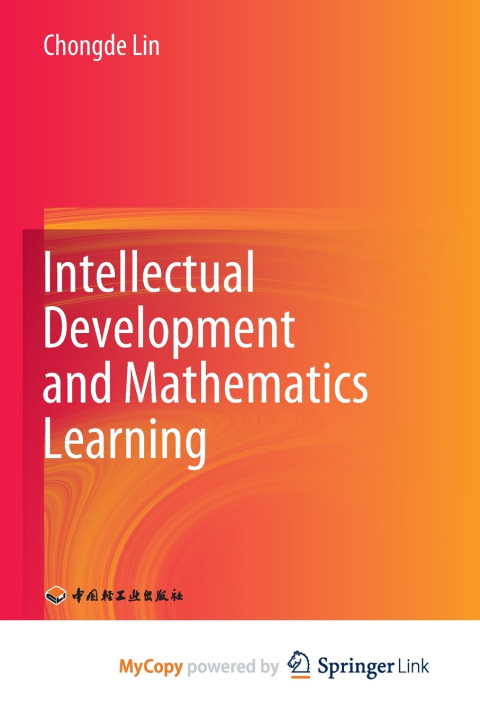 Knjiga Intellectual Development and Mathematics Learning Lin Chongde Lin