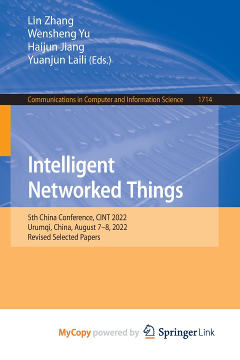 Book Intelligent Networked Things Lin Zhang