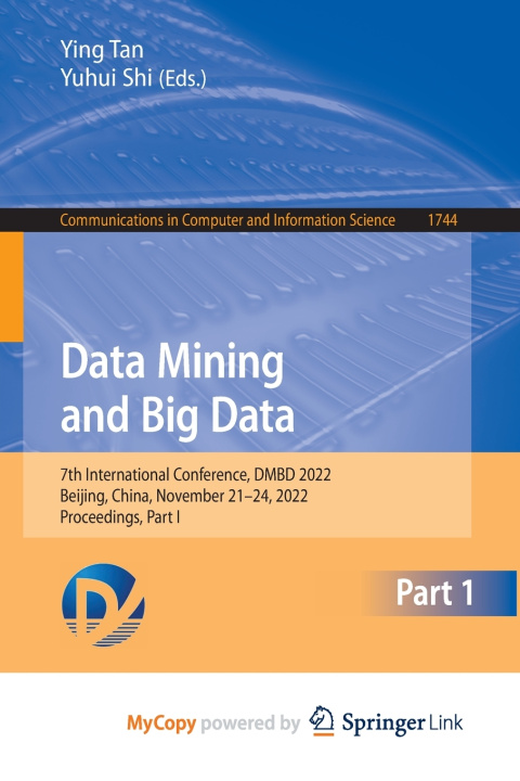 Buch Data Mining and Big Data Ying Tan