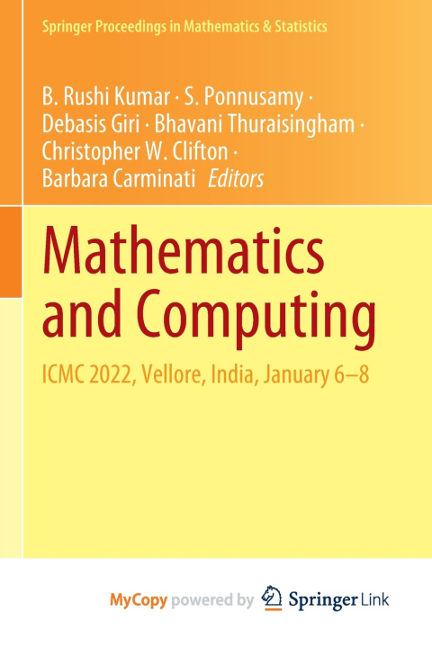 Book Mathematics and Computing B. Rushi Kumar