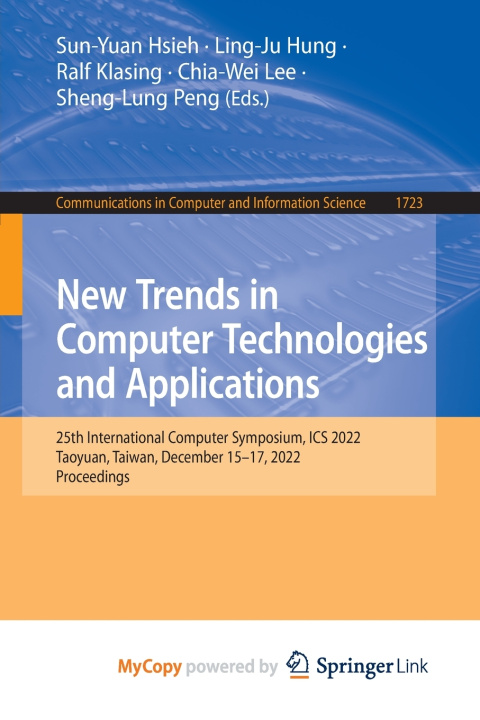 Carte New Trends in Computer Technologies and Applications Sun-Yuan Hsieh