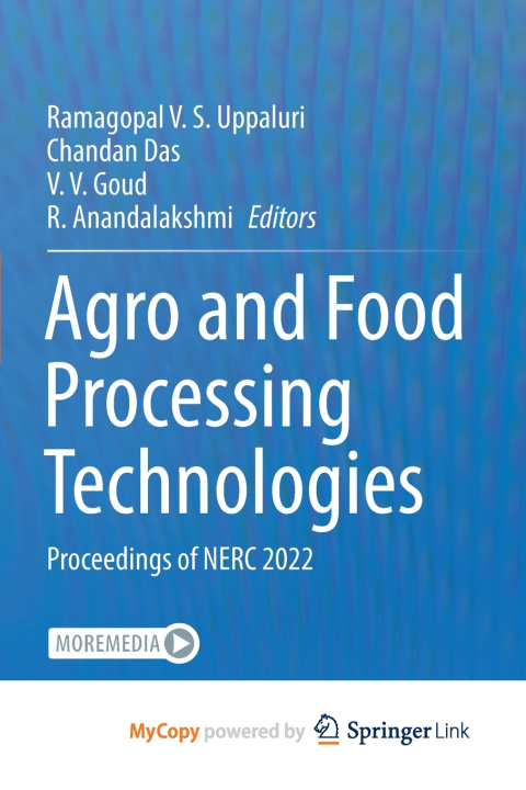 Knjiga Agro and Food Processing Technologies Ramagopal V.S. Uppaluri