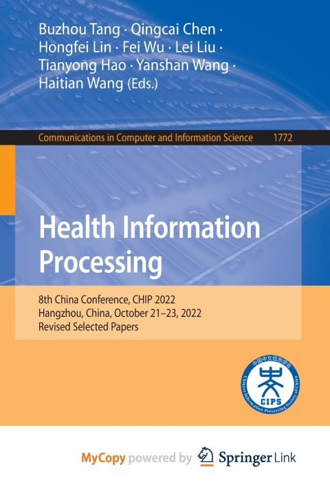 Book Health Information Processing Buzhou Tang