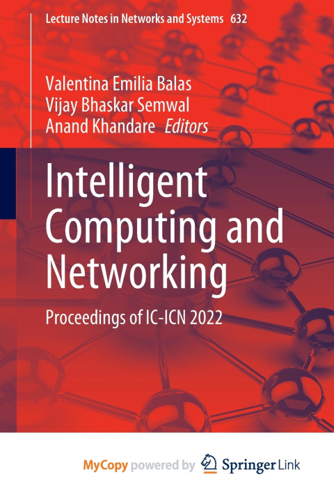 Book Intelligent Computing and Networking Valentina Emilia Balas