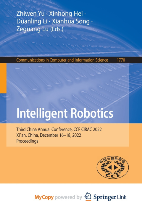 Boek Intelligent Robotics Zhiwen Yu