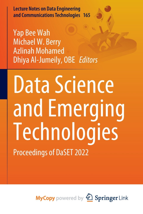 Book Data Science and Emerging Technologies Yap Bee Wah