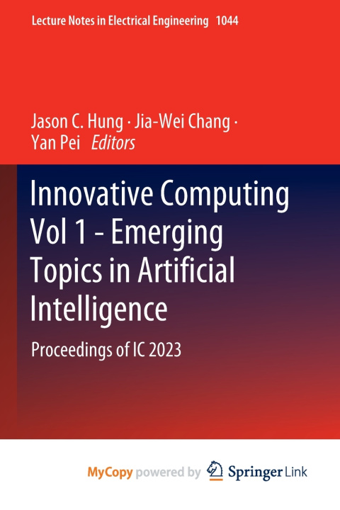 Buch Innovative Computing Vol 1 - Emerging Topics in Artificial Intelligence Jason C. Hung