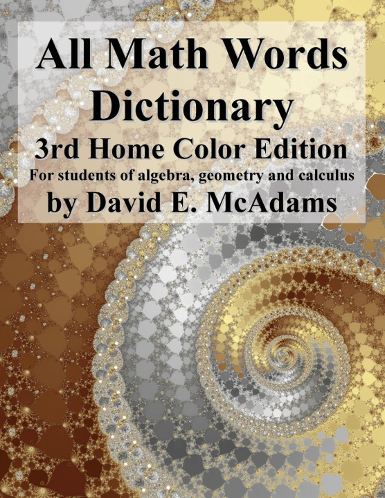 Knjiga All Math Words Dictionary David E McAdams