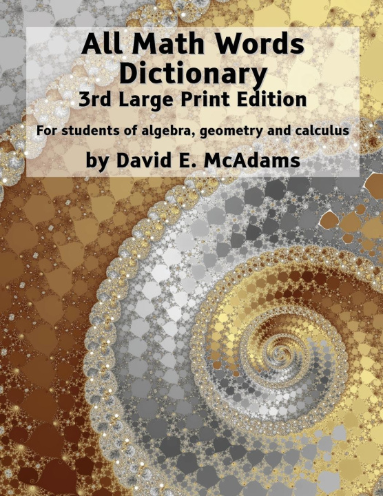 Book All Math Words Dictionary David E McAdams
