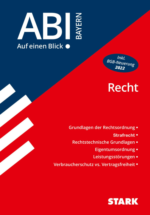Kniha STARK Abi - auf einen Blick! Wirtschaft/Recht Bayern: Recht 