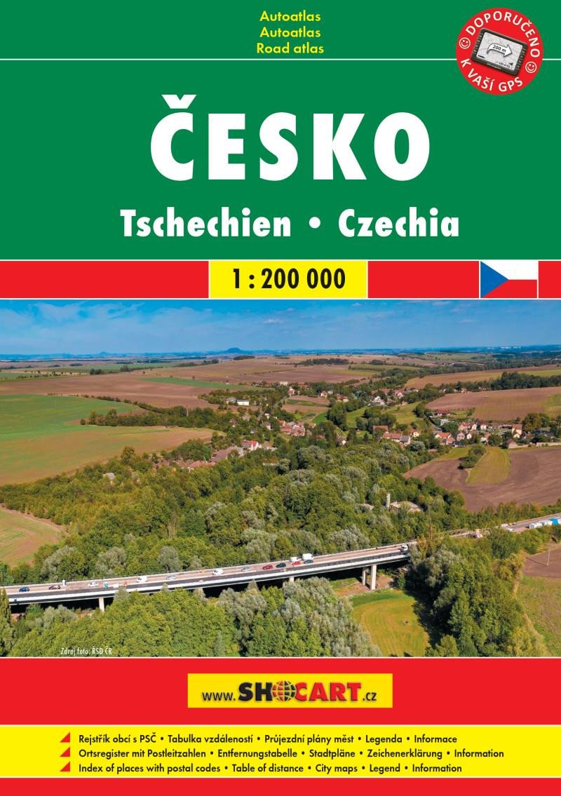 Книга Česko 1:200 000 / autoatlas (A5, spirála) 