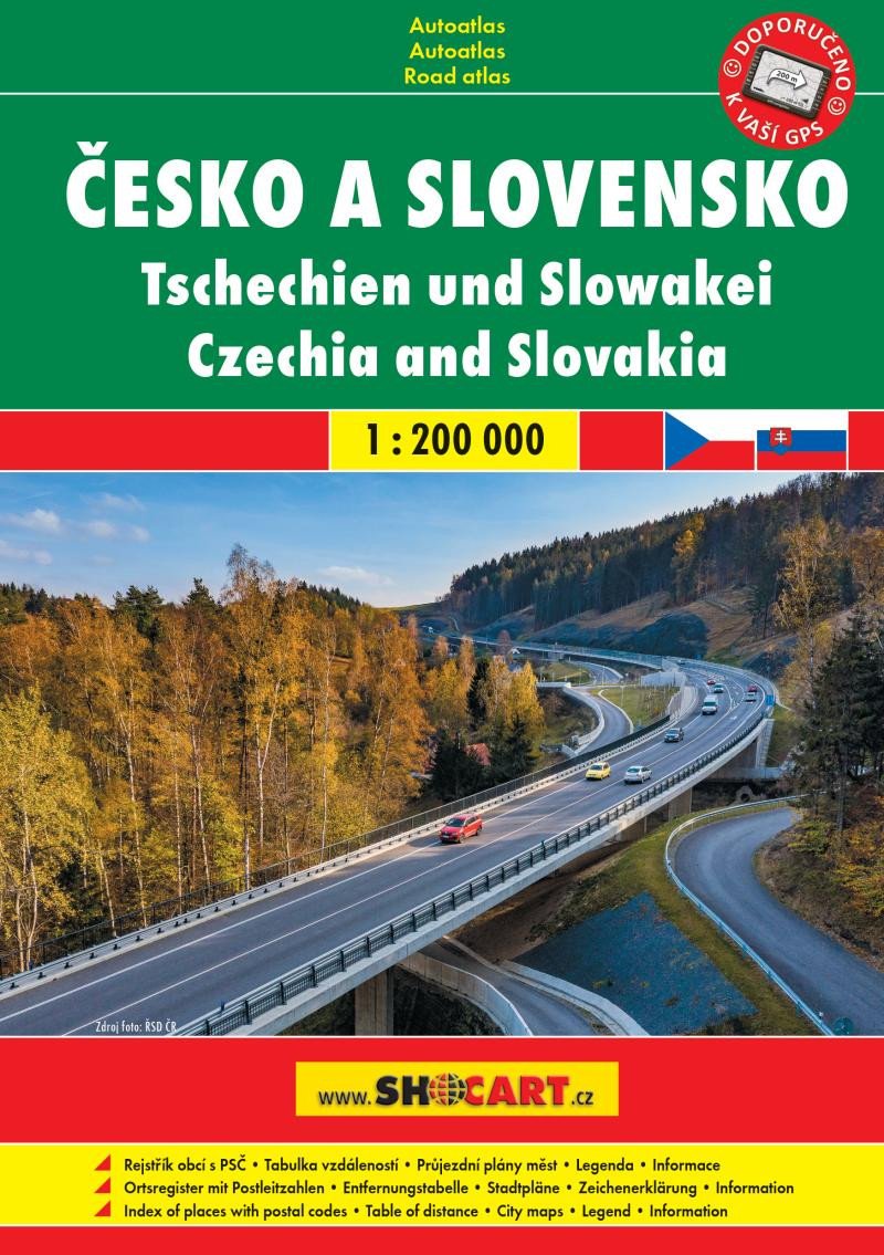 Book Česko a Slovensko 1:200 000 / autoatlas (A5, spirála) 