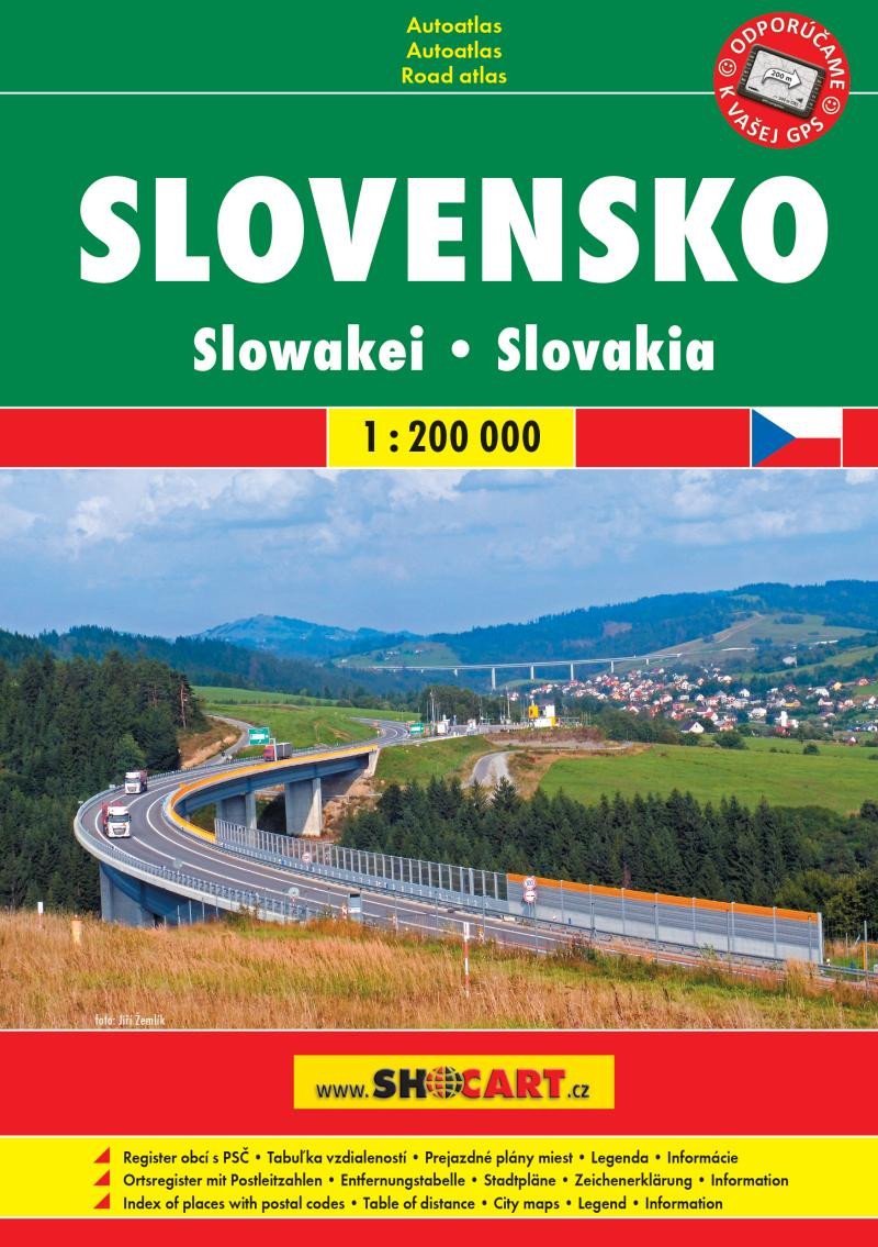 Carte Slovensko 1:200 000 / autoatlas (A5, spirála) 