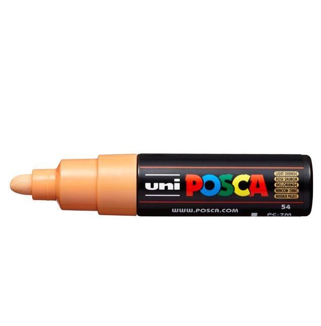 Książka Posca akrylový popisovač PC-7M, 4,5 - 5,5 mm, světle oranžová (s kulatým silným hrotem) 
