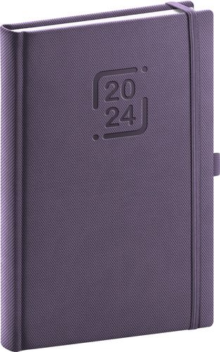 Calendar/Diary Denní diář Catanella 2024 fialový 