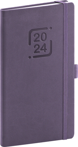 Calendar/Diary Kapesní diář Catanella 2024 fialový 