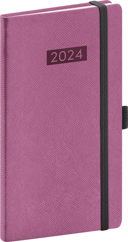 Kalendář/Diář Kapesní diář Diario 2024 růžový 