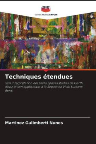 Knjiga Techniques étendues Martinez Galimberti Nunes