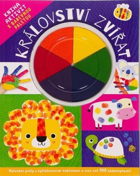Kniha Království zvířat - Kniha aktivit s barevnou paletou 