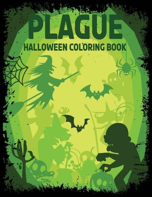 Libro Plague: Halloween coloring book 