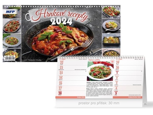 Kalendář/Diář Hrnkové recepty (čtrnáctidenní) 2024 - stolní kalendář 