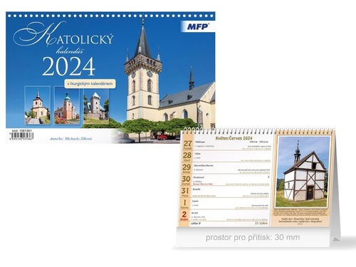 Naptár/Határidőnapló Katolický 2024 - stolní kalendář 