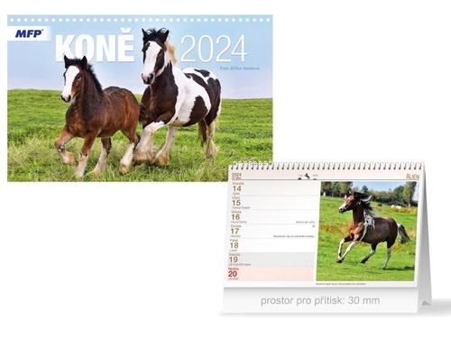 Calendar / Agendă Koně 2024 - stolní kalendář 