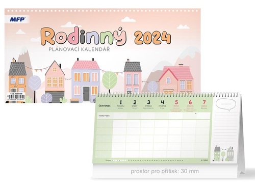 Kalendář/Diář Rodinný - plánovací 2024 - stolní kalendář 