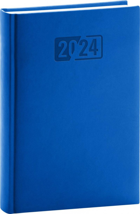Kalendář/Diář Diář 2024: Aprint - modrý, denní, 15 × 21 cm 
