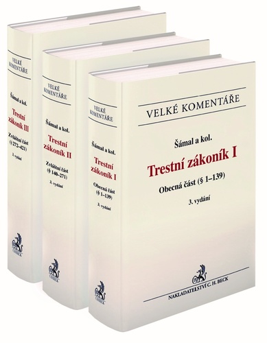 Kniha Trestní zákoník. Komentář - 3 svazky (3. vydání) Pavel Šámal