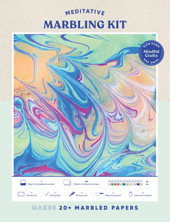 Książka Mindful Crafts: Meditative Marbling Kit Chronicle Books