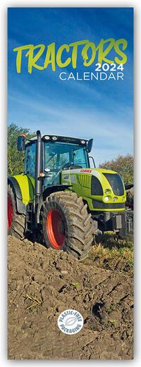 Календар/тефтер Tractors - Traktoren 2024 - Slimline-Kalender 