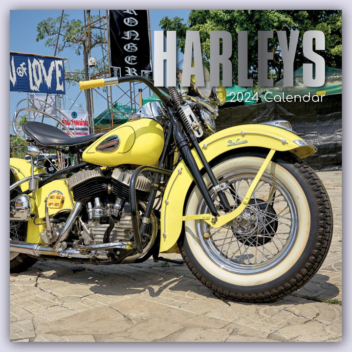 Kalendář/Diář Harleys - Harley Davidson 2024 - 16-Monatskalender 