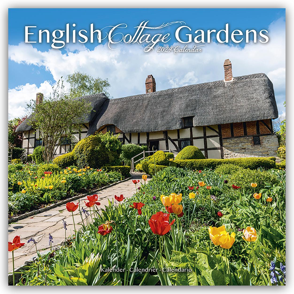 Naptár/Határidőnapló English Cottage Gardens - Englische Gärten 2024 - 16-Monatskalender 