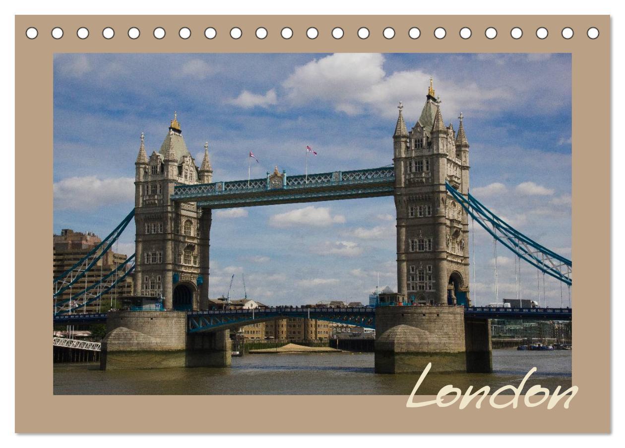 Kalendár/Diár London (Tischkalender 2024 DIN A5 quer), CALVENDO Monatskalender 