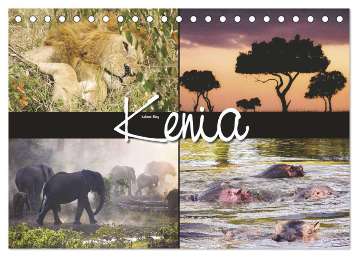 Kalendář/Diář Kenia (Tischkalender 2024 DIN A5 quer), CALVENDO Monatskalender 